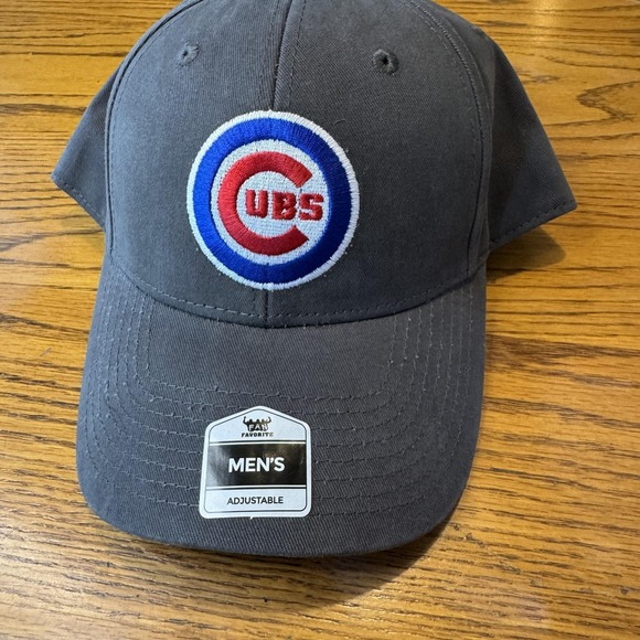 Chicago Cubs Hat Cap Strap Back Mens One Size Gray MLB Baseball Embroidered - Picture 1 of 8